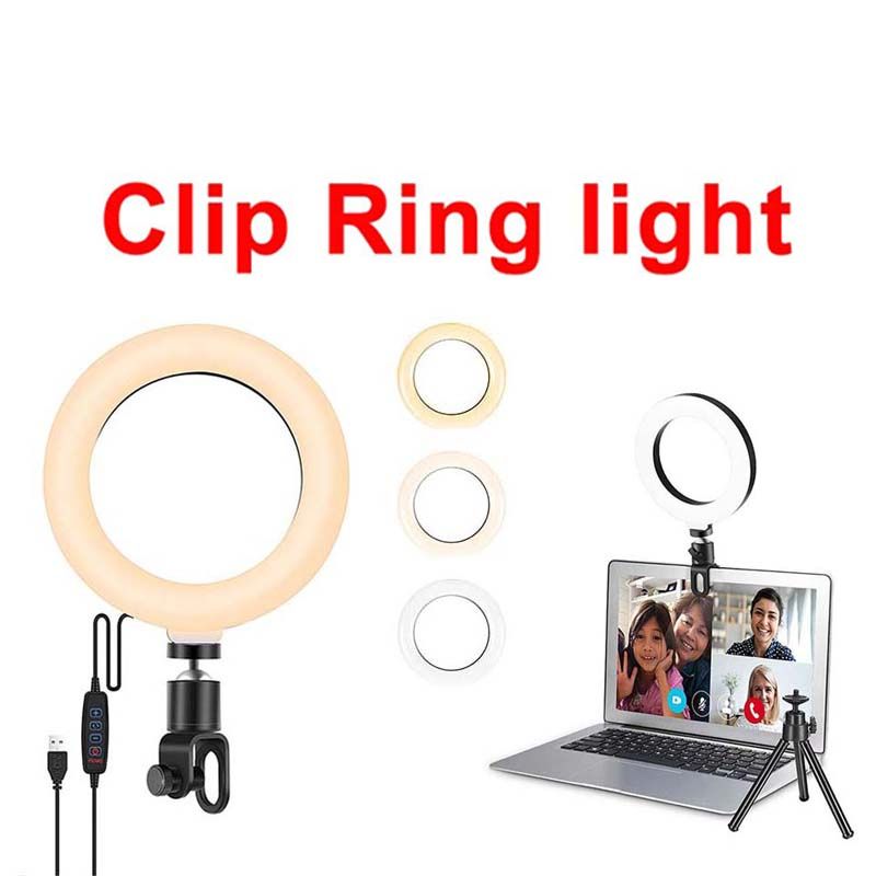 AIXPI 6inch Clip On Laptop Ring Lamp AIXPI 6inch Clip On Laptop Ring Lamp
