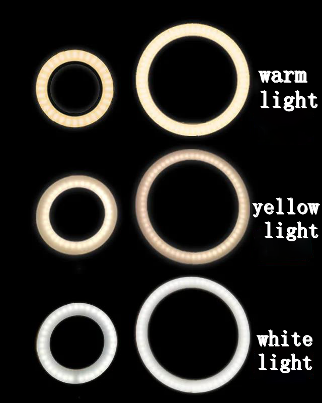The difference between AIXPI 6 inch ring light and 10 inch ring light