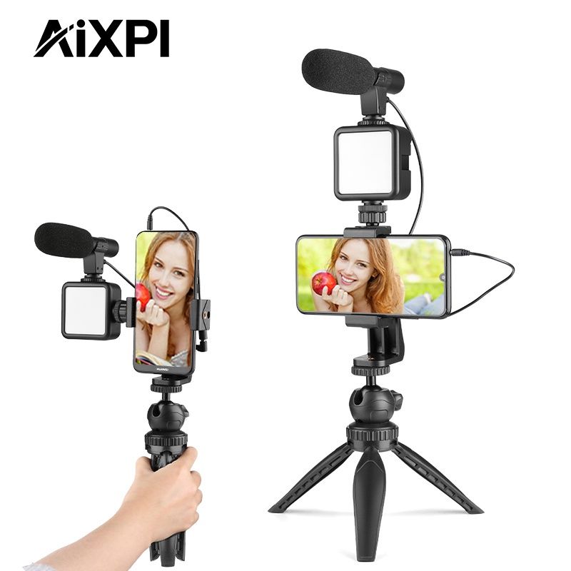 AIXPI LED Light Vlog Kit Mini tripod