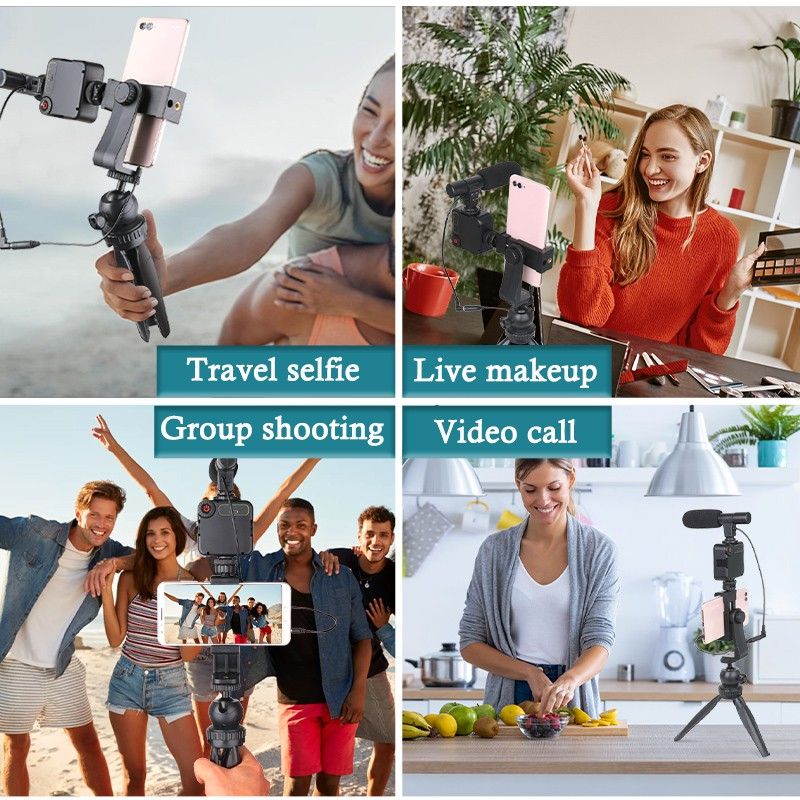 AIXPI LED Light Vlog Kit Mini tripod