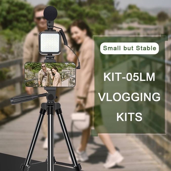 AIXPI LED Fill Light Adjustable Vlog Shooting Kits Tripod 