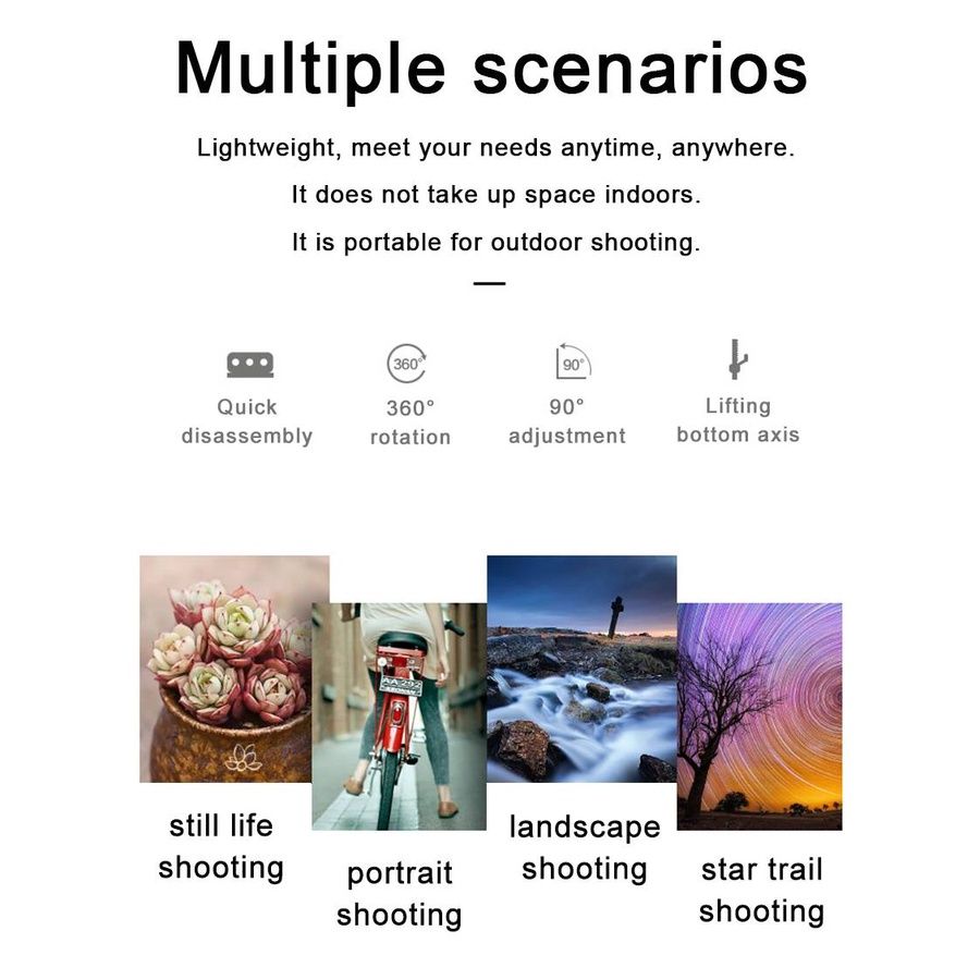 AIXPI LED Fill Light Adjustable Vlog Shooting Kits Tripod 