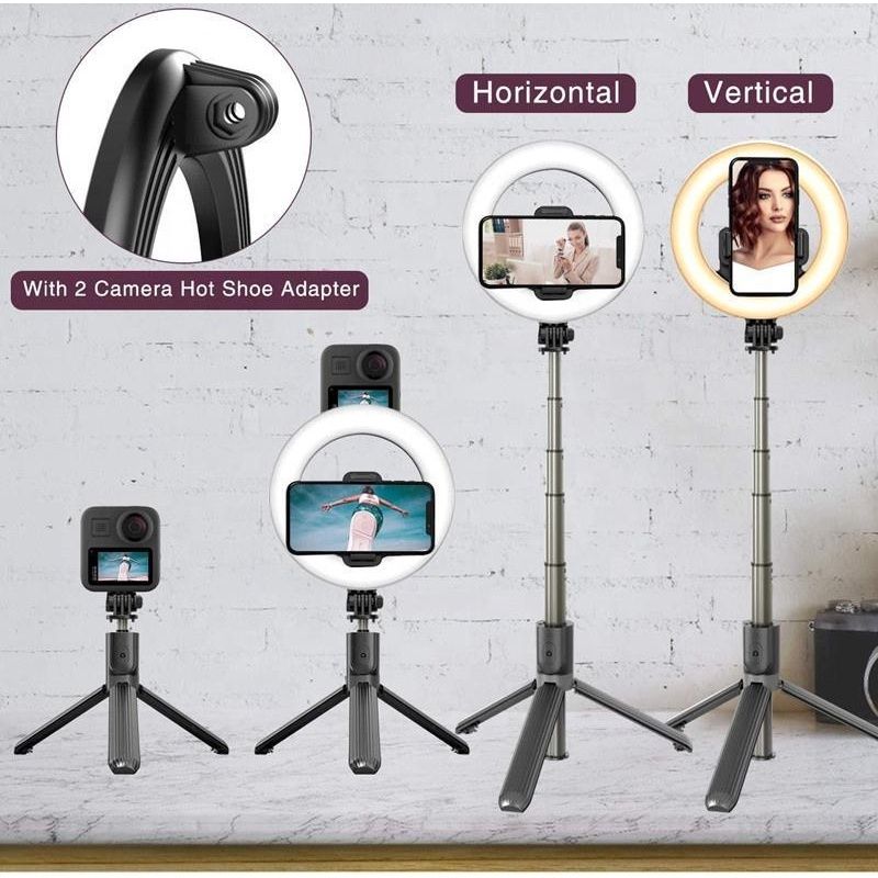 AIXPI Ring Light Selfie Stick Tripod