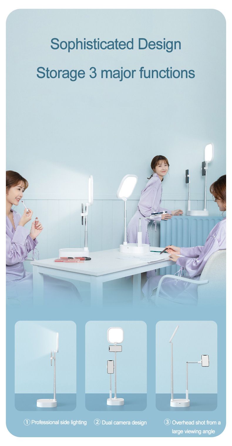 AIXPI Dual camera livestream bluetooth fill light bracket