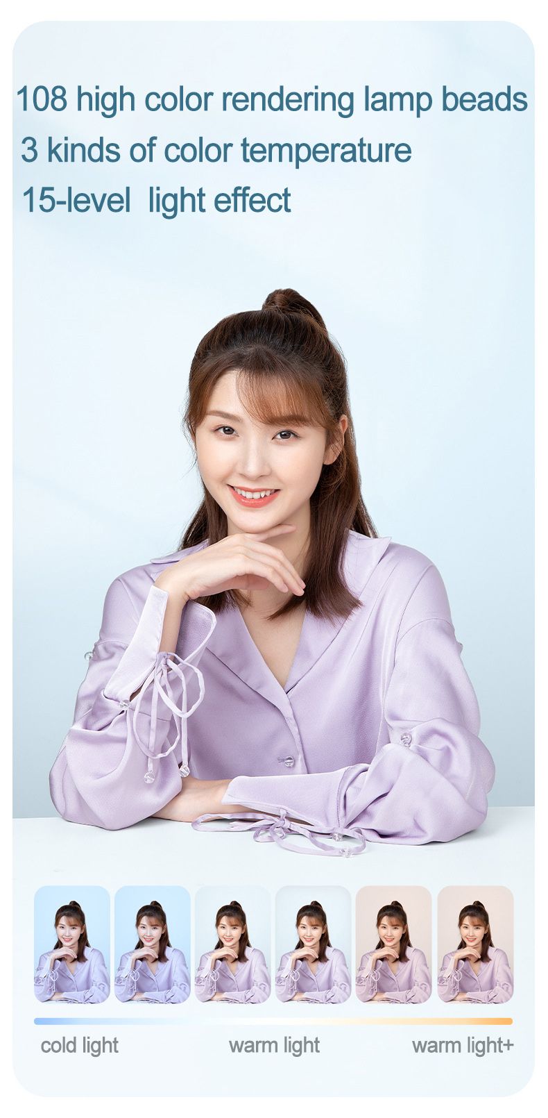 AIXPI Dual camera livestream bluetooth fill light bracket