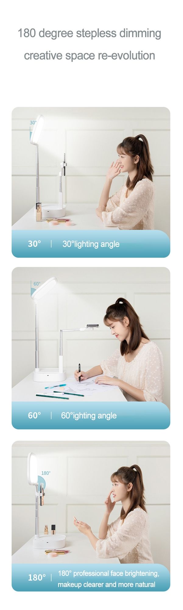 AIXPI Dual camera livestream bluetooth fill light bracket