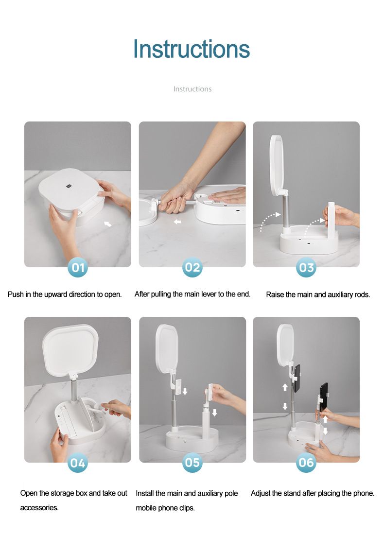 AIXPI Dual camera livestream bluetooth fill light bracket