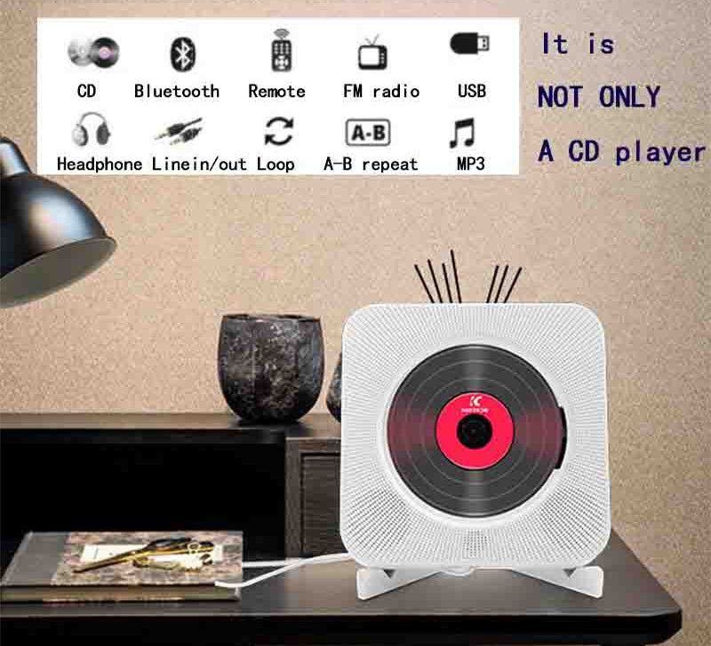 AIXPI Home Wall-Mounted Portable CD Player AIXPI Home Wall-Mounted Portable CD Player