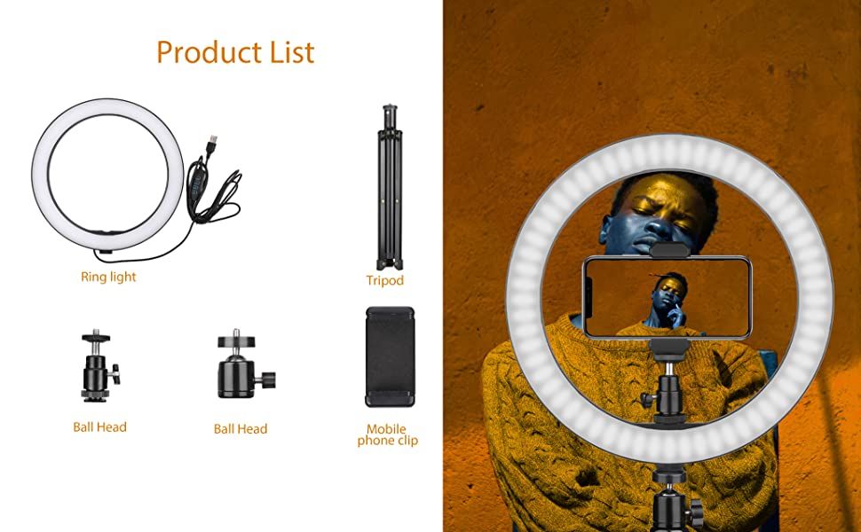 AIXPI 10 Inch Ring Light