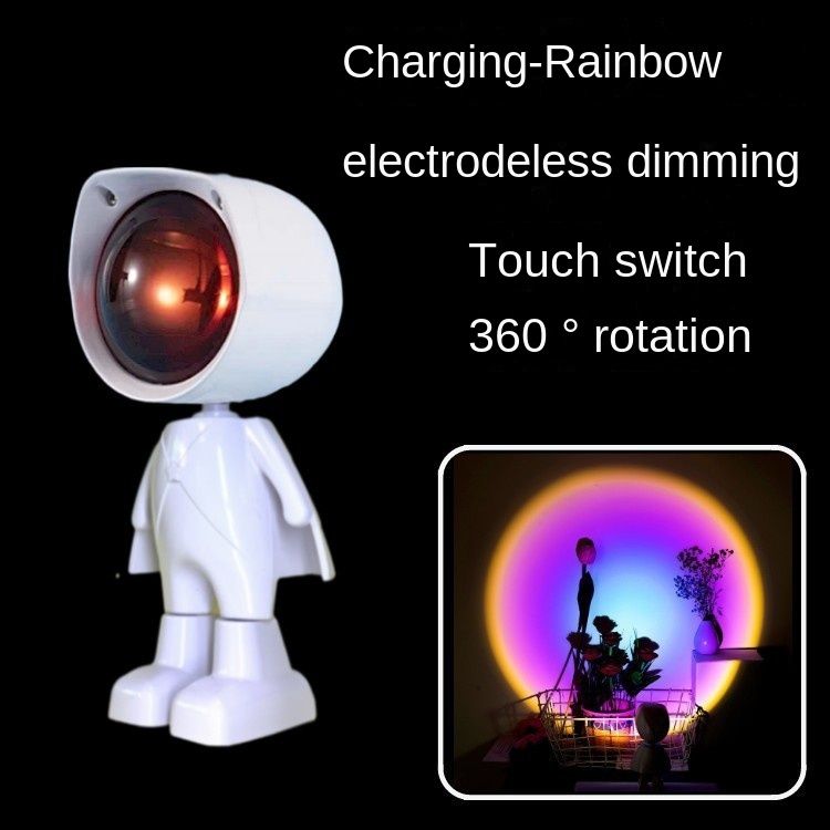 AIXPI Robot astronaut sunset mini night light 