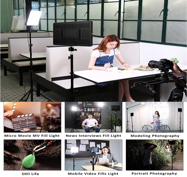 AIXPI LED video tripod remote control dimmable studio fill light 