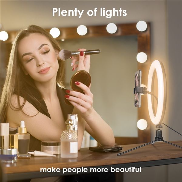 AIXPI 10-Inch LED Ring Light with Dimmable 3 Light Modes for professional Makeup AIXPI 10-Inch LED Ring Light with Dimmable 3 Light Modes for professional Makeup