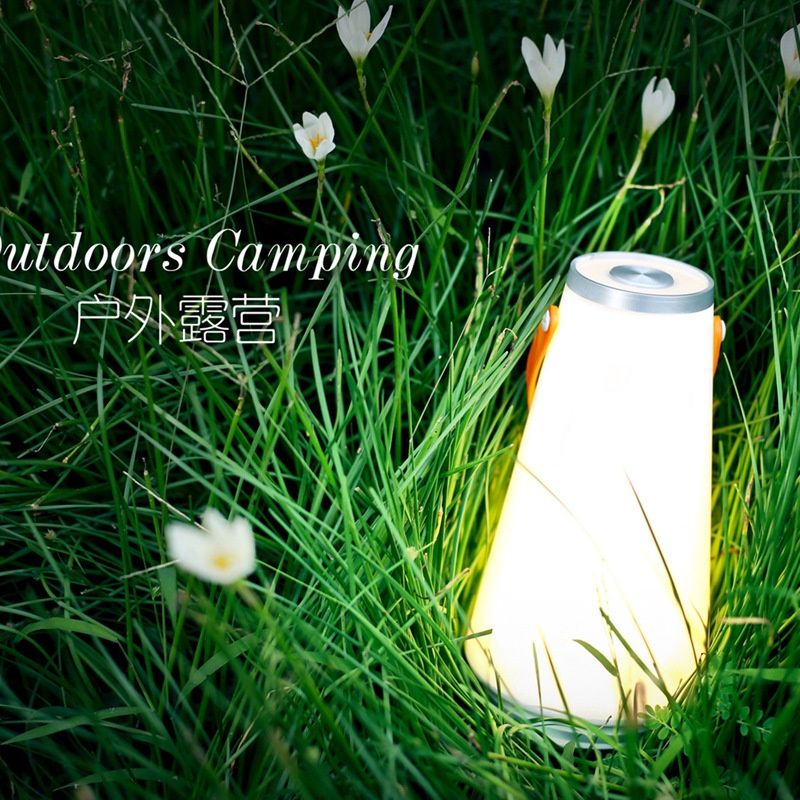 Ins beach USB nightlight touch outdoor portable desk lamp portable LED camping lamp