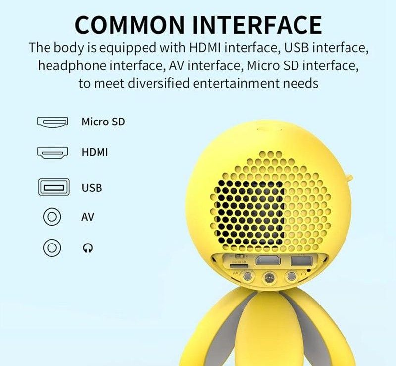 AIXPI HD Projector Supports Mobile Phone With The Same Screen