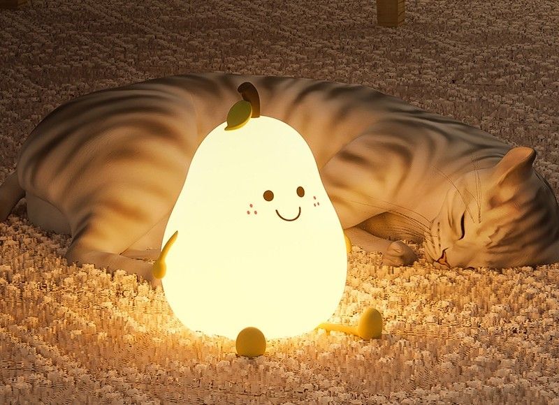 AIXPI Simple and indistinguishable pear children's bedroom dormitory bedside with sleeping night light AIXPI Simple and indistinguishable pear children's bedroom dormitory bedside with sleeping night light