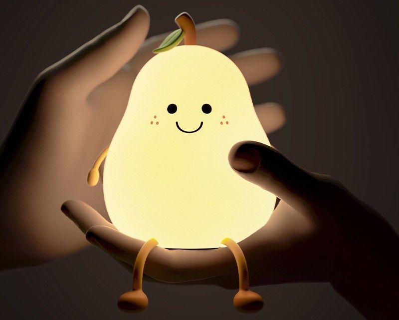 AIXPI Simple and indistinguishable pear children's bedroom dormitory bedside with sleeping night light AIXPI Simple and indistinguishable pear children's bedroom dormitory bedside with sleeping night light