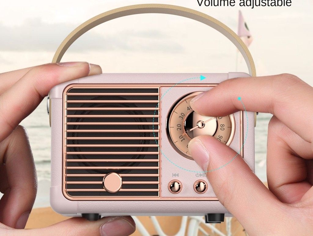 AIXPI Wireless bluetooth sound retro mini portable card small speaker desktop speaker