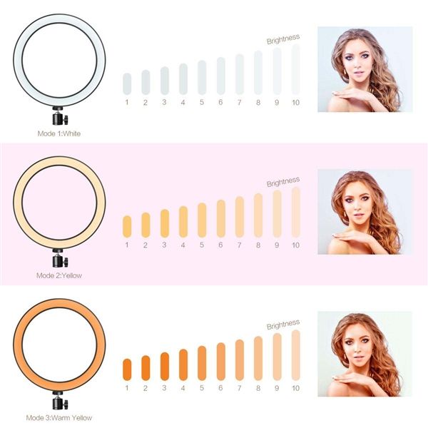 10 Inch Selfie Ring Light with Tripod Stand & Phone Holder for Live Stream/Makeup 10 Inch Selfie Ring Light with Tripod Stand & Phone Holder for Live Stream/Makeup
