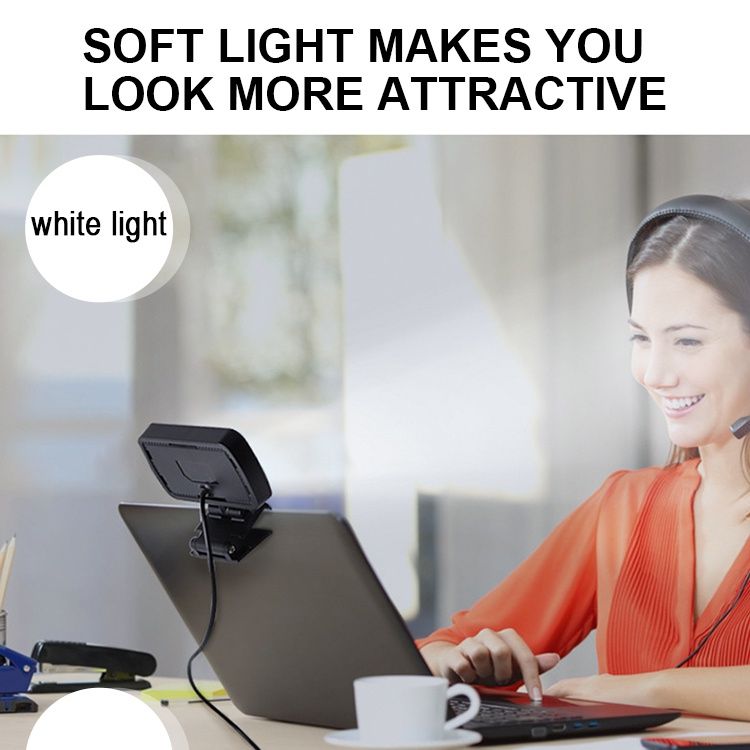 AIXPI Computer video conference fill light keyboard desktop online teaching live portable screen eye protection led fill light