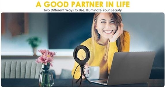 How to use AIXPI Laptop Ring Light？