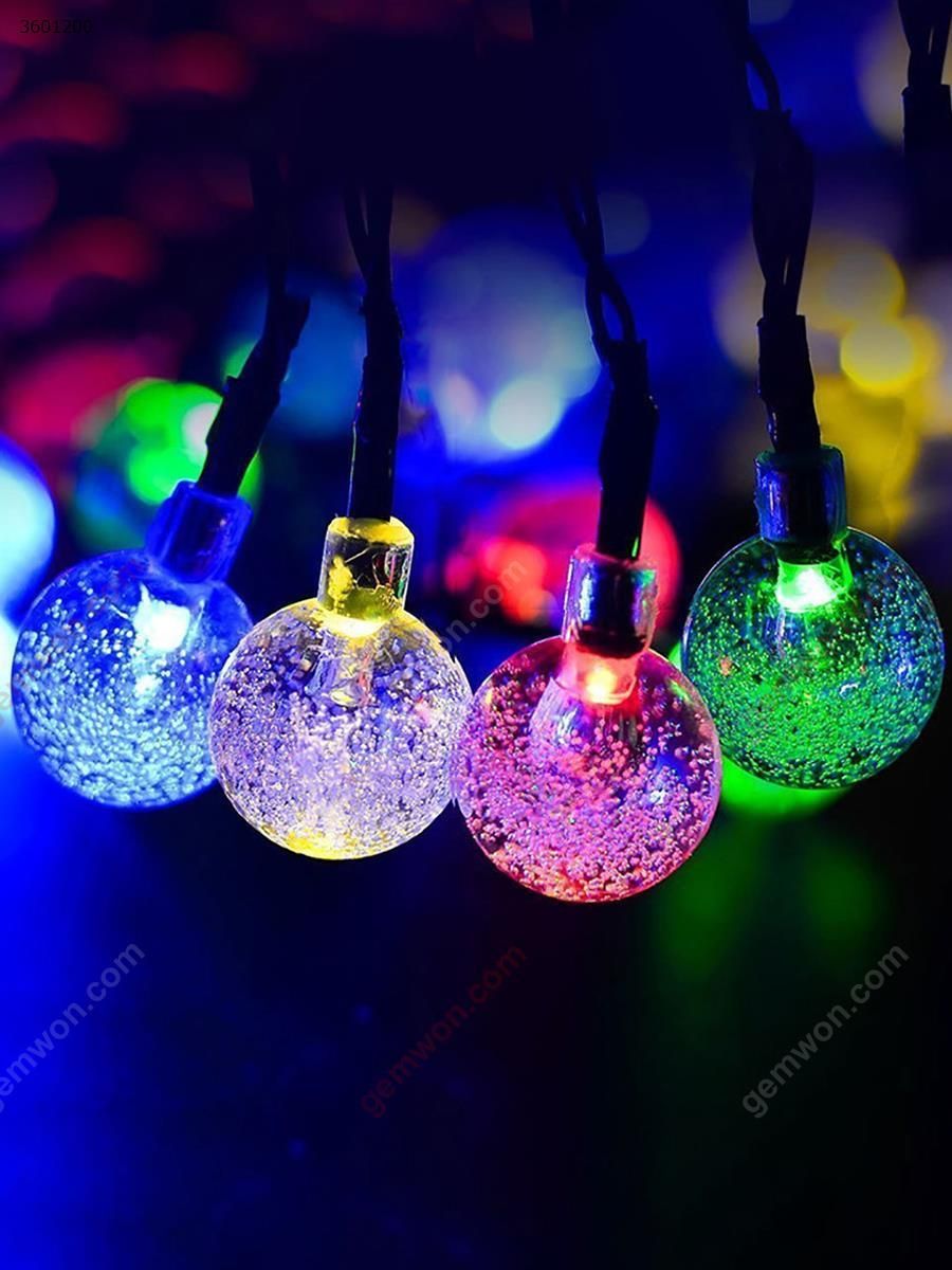 Solar light string 30LED bubble beads string(Colours) view 2