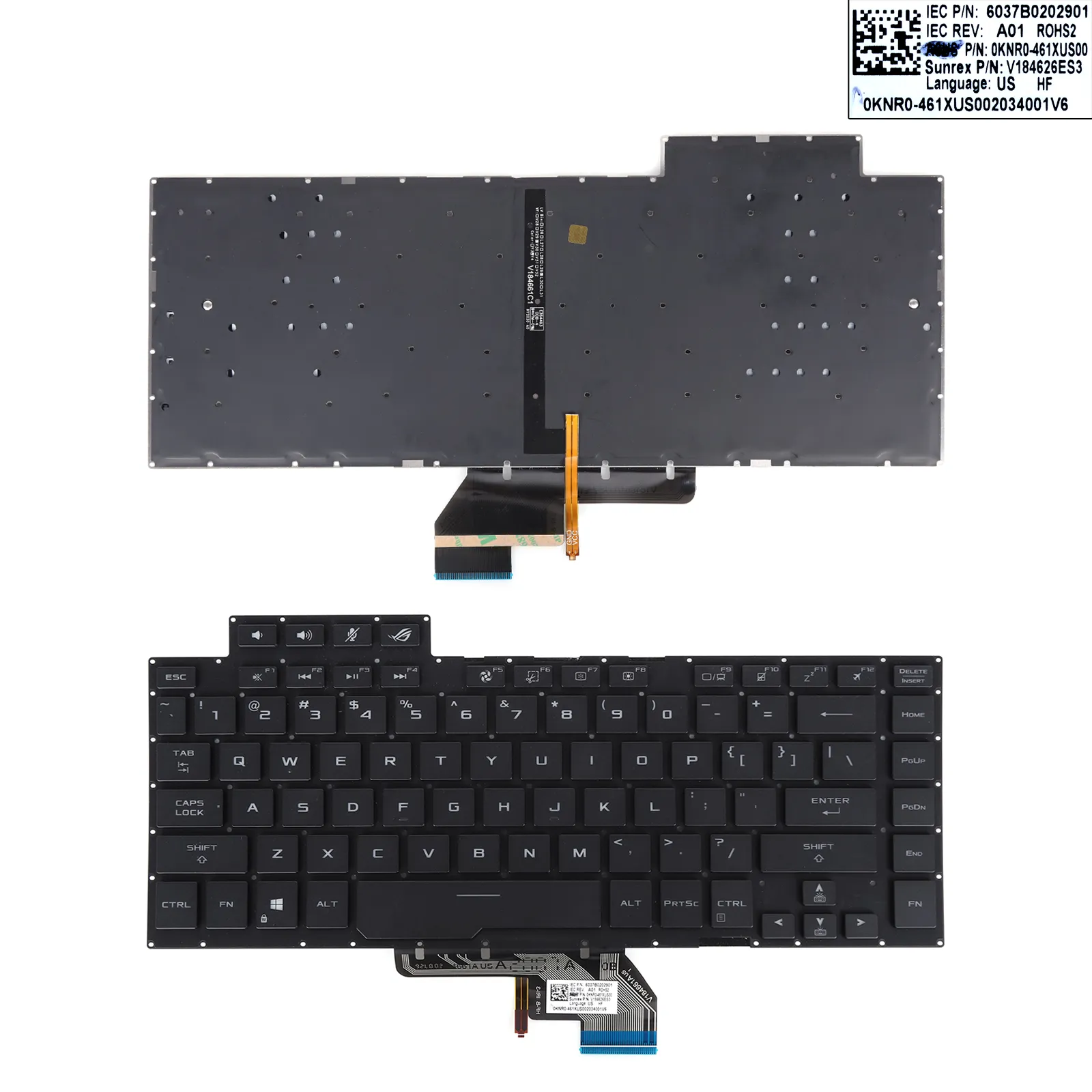 Picture of ASUS GU502LU GU502DU GU502LV GU502LW GA502 GX502 Black（Backlit）