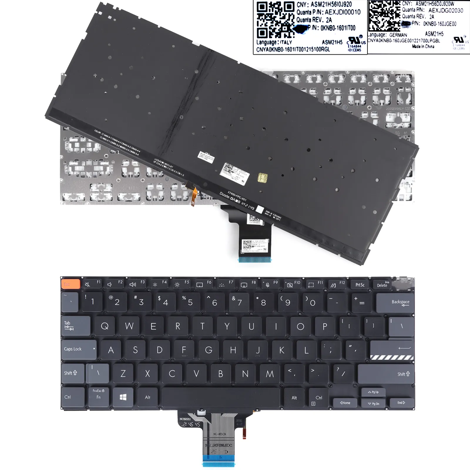 Picture of ASUS M3400 M3401 K3400 X3400 M7400 X7400 BLACK(Backlit.WIN8) OEM