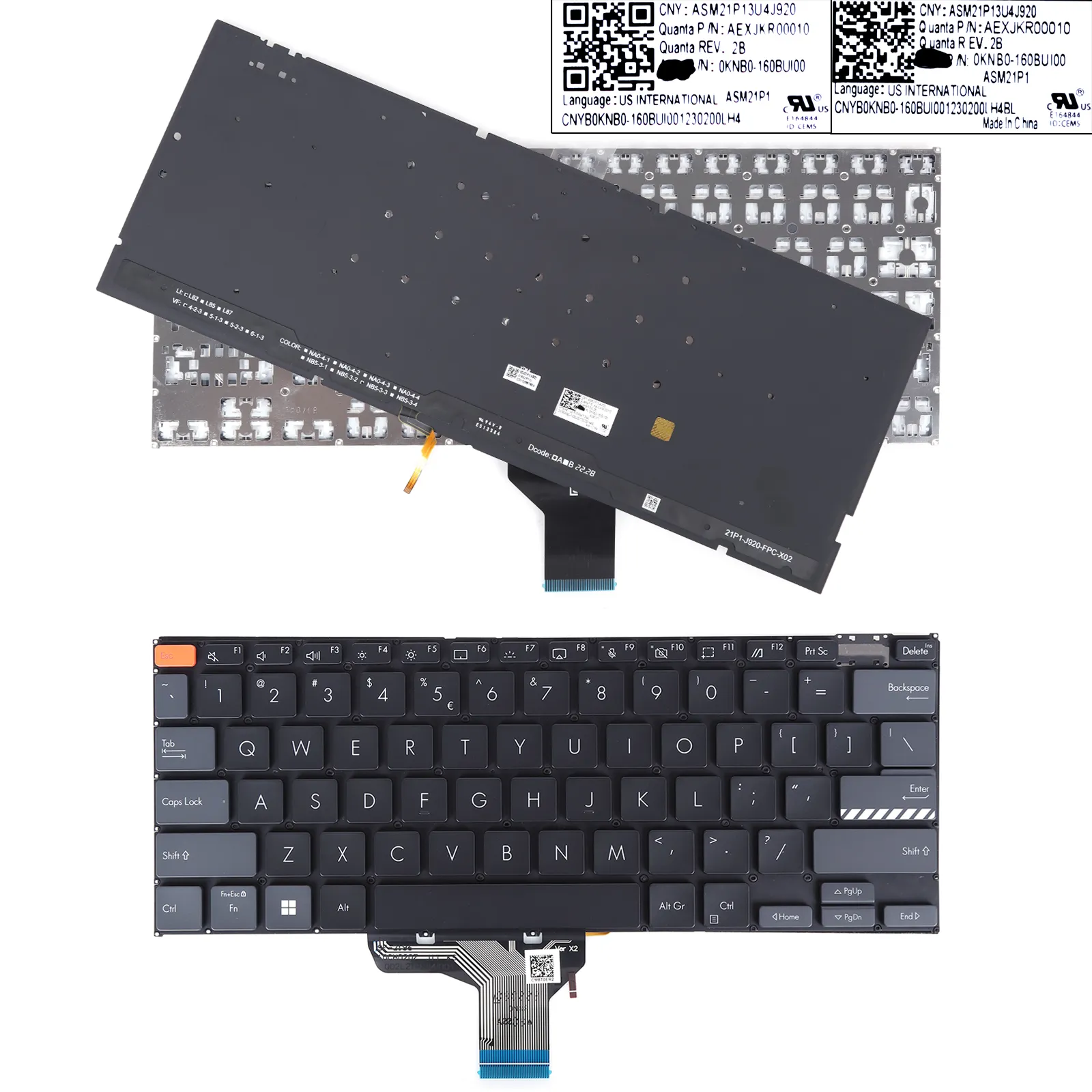 Picture of ASUS 14pro N7401 Black（Function keys Gray,Backlit）