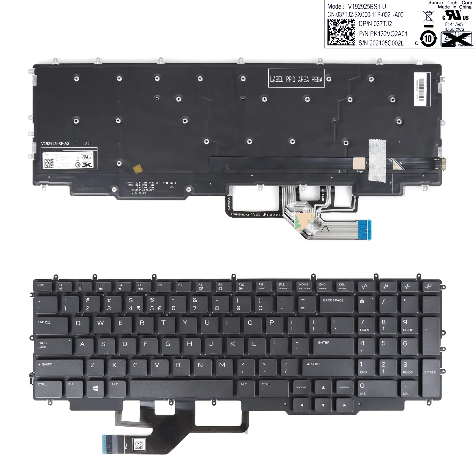 Picture of DELL G7 7700 7587 0730H NSK-QUBBC BLACK（Backlit,Without FRAME,win8）