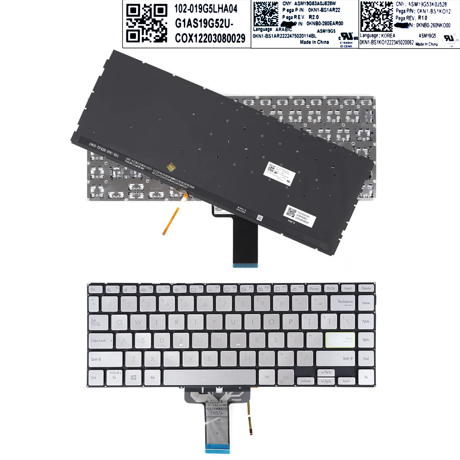 Picture of ASUS TP470 TM420 TP420 Flip 14 Sliver（Backlit）