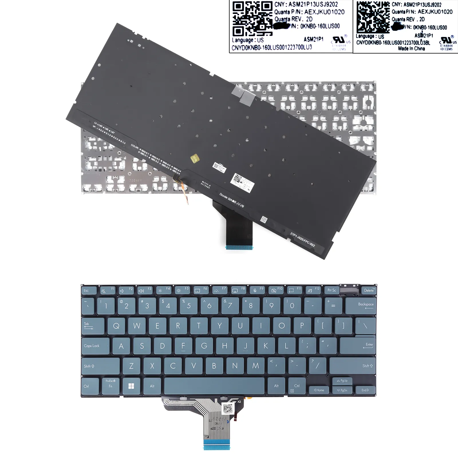 Picture of ASUS 14pro N7401 Grey green（Backlit）