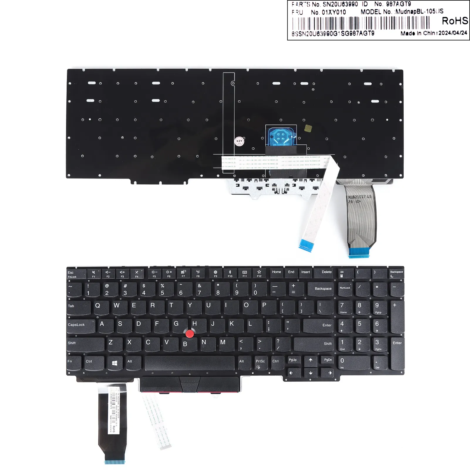 Picture of LENOVO E15  With Point stick,Black OEM