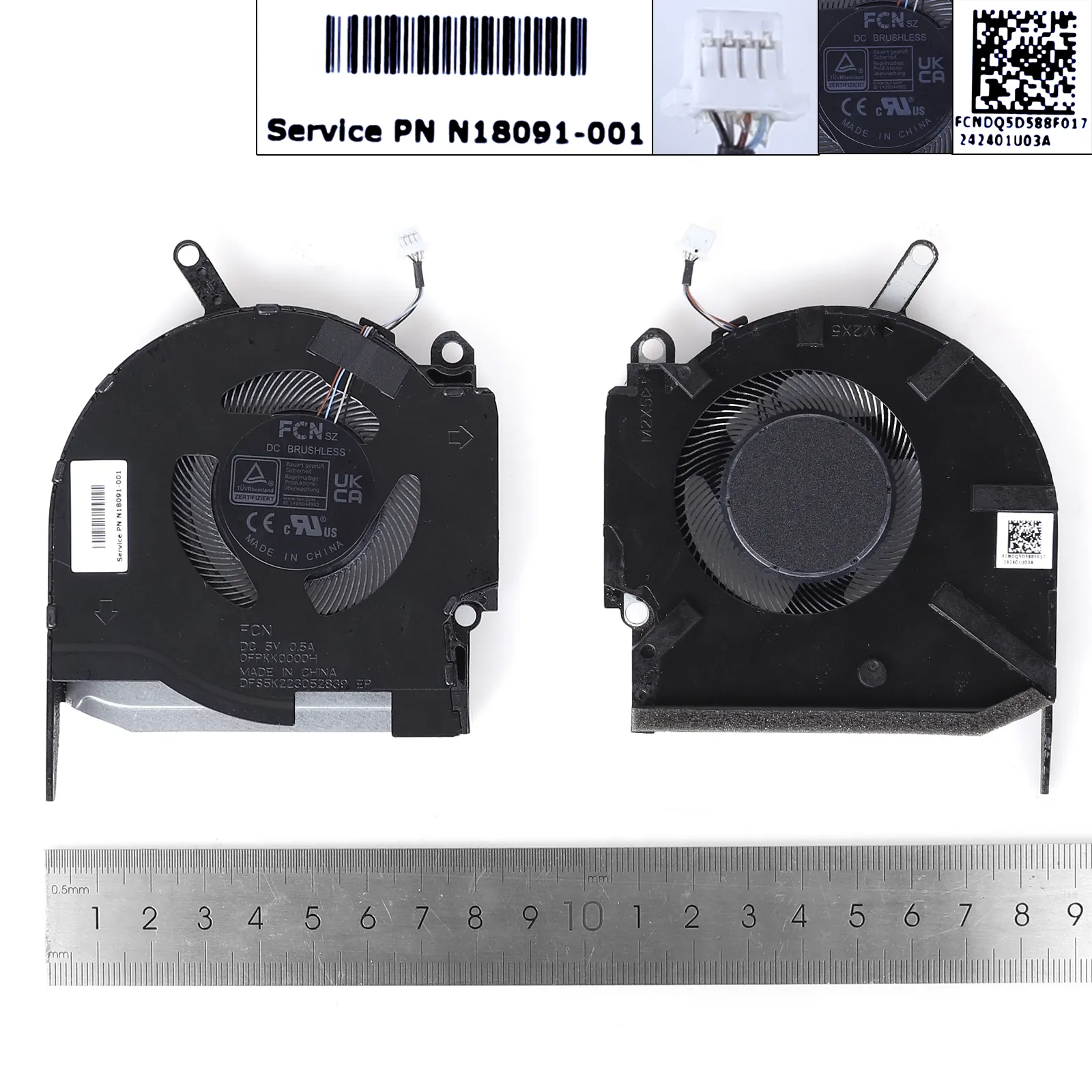 Picture of Laptop fan for HP OMEN 16-K 16-N TPN-Q280 5V（GPU,ORG）