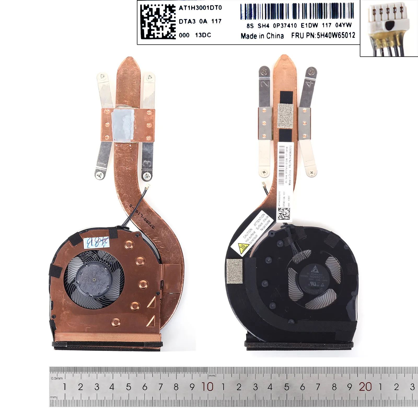 Picture of Lenovo ThinkPad X1 Carbon 7th Gen CPU cooling Heatsink&Fan 2019