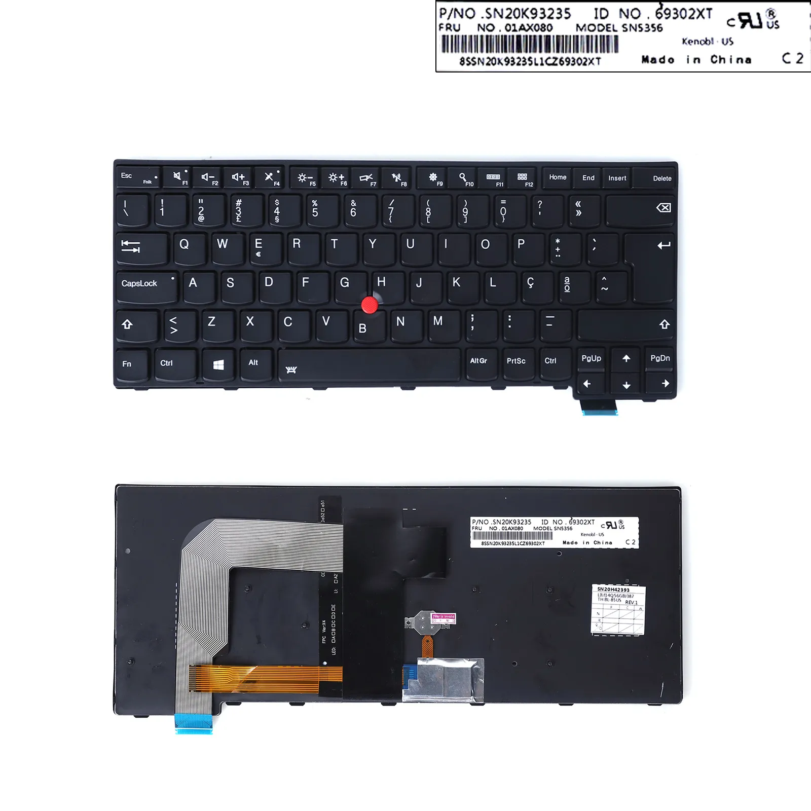 Picture of IBM ThinkPad T460S BLACK FRAME BLACK ( Backlit,with point stick ,For Win8) OEM