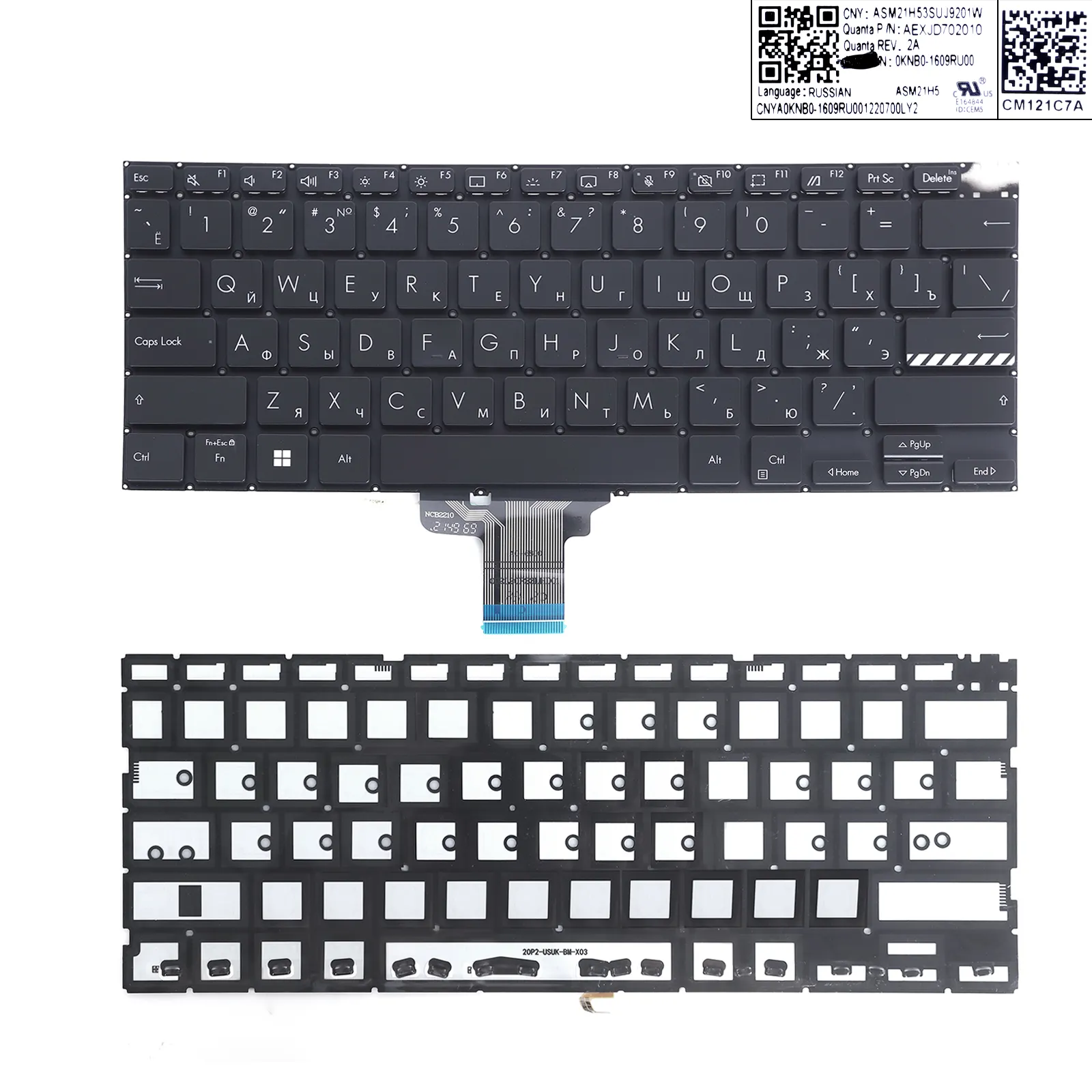 Picture of ASUS K6400 x3400 M3401Q K3400P M7400Q Black(Backlit,Original)