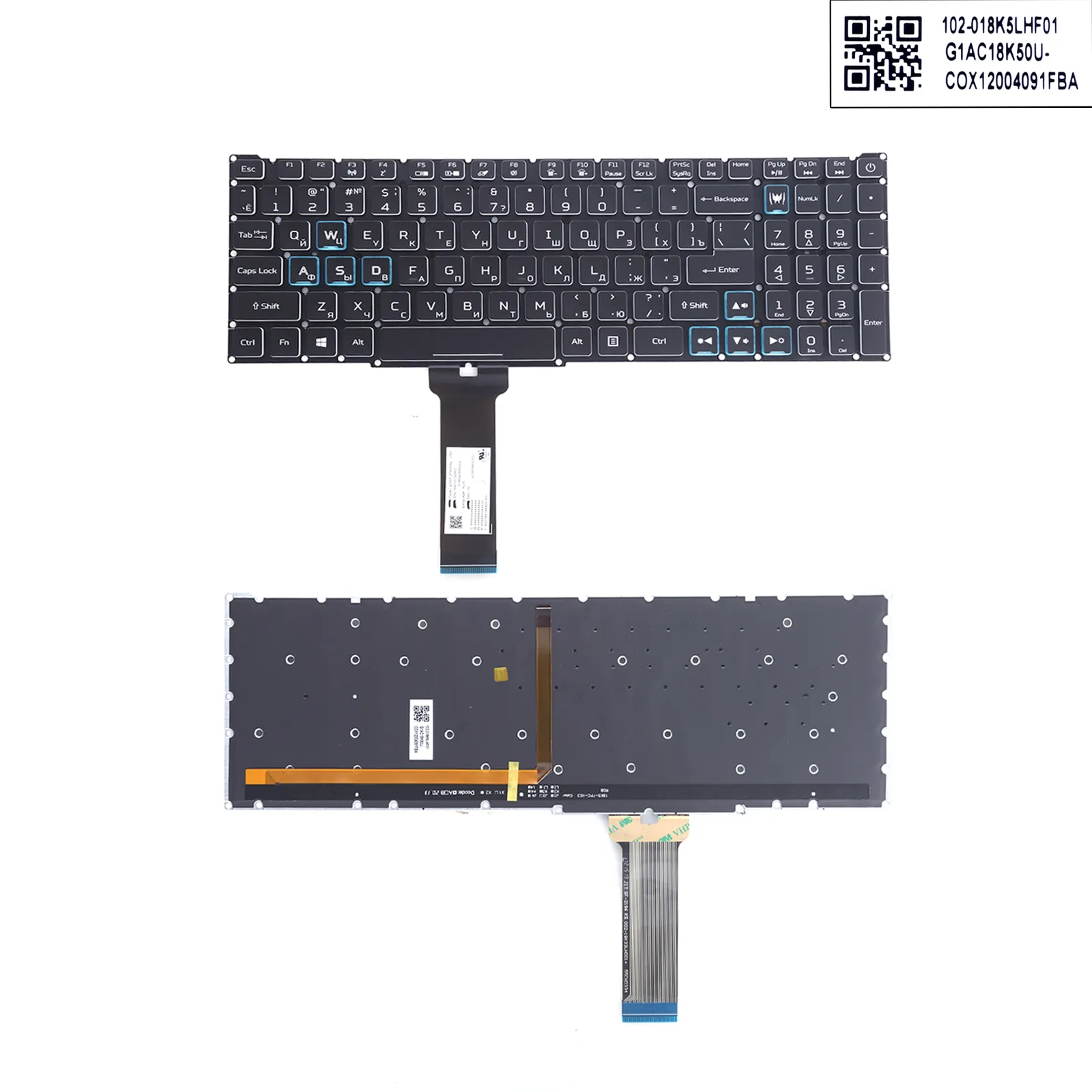 Picture of ACER AN515-54 AN715-51 N18C3 N18C4 PH315-52 Black (Blue print Colorful,backlight)