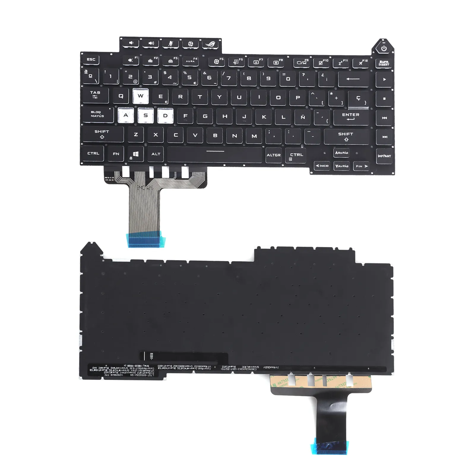 Picture of ASUS  G513 backlit, black, white writing