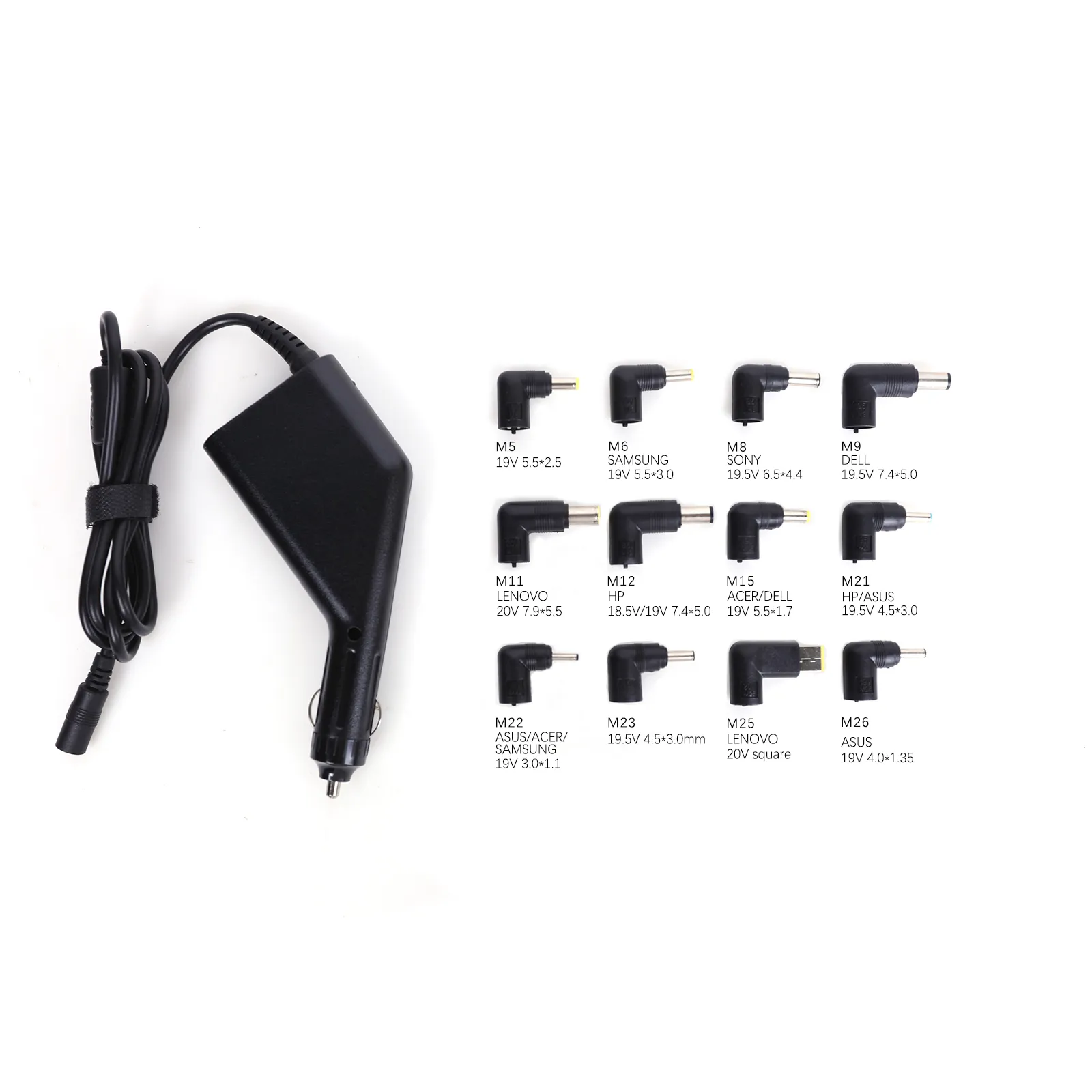 Picture of UNIVERSAL LAPTOP CAR CHARGER 90W ADAPTER POWER SUPPLY 16V 18.5V 19V 19.5V 20V FOR HP DELL IBM LENOVO ACER ASUS COMPAQ TOSHIBA SAMSUNG SONY NOTEBOOKS 12-24V