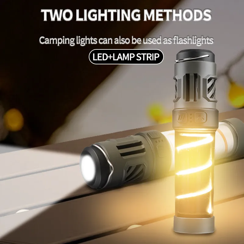 Picture of LED mosquito repellent camping light Outdoor lighting flashlight Multi-functional camping light tripod camp light