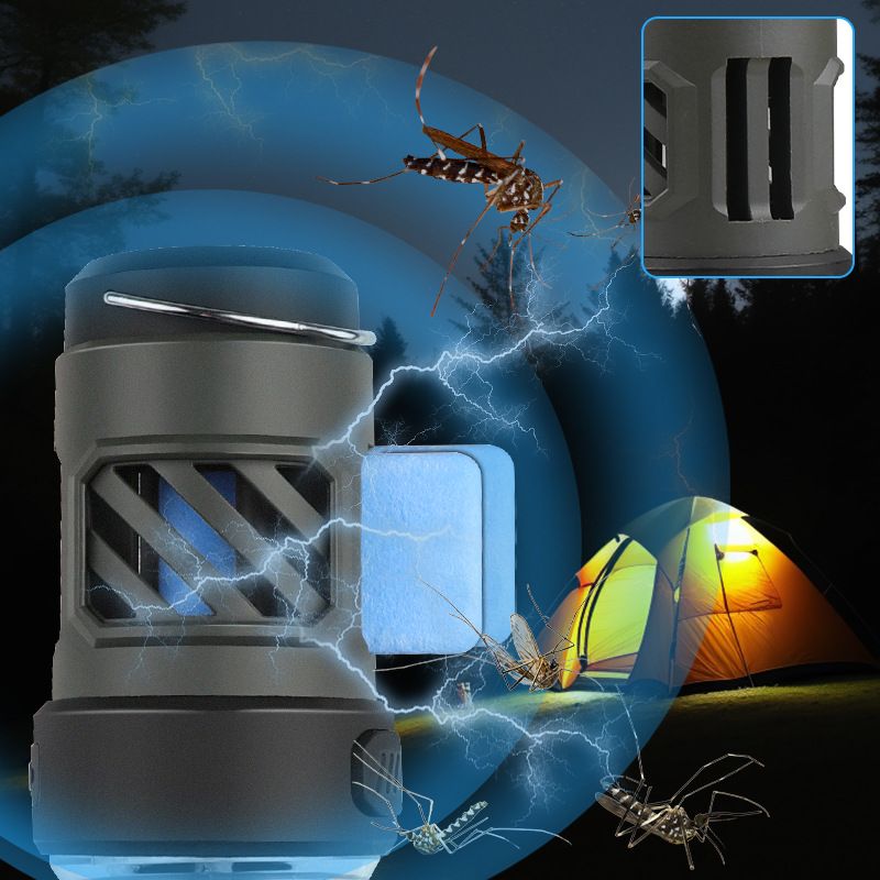 LED mosquito repellent camping light Outdoor lighting flashlight Multi-functional camping light tripod camp light view 2