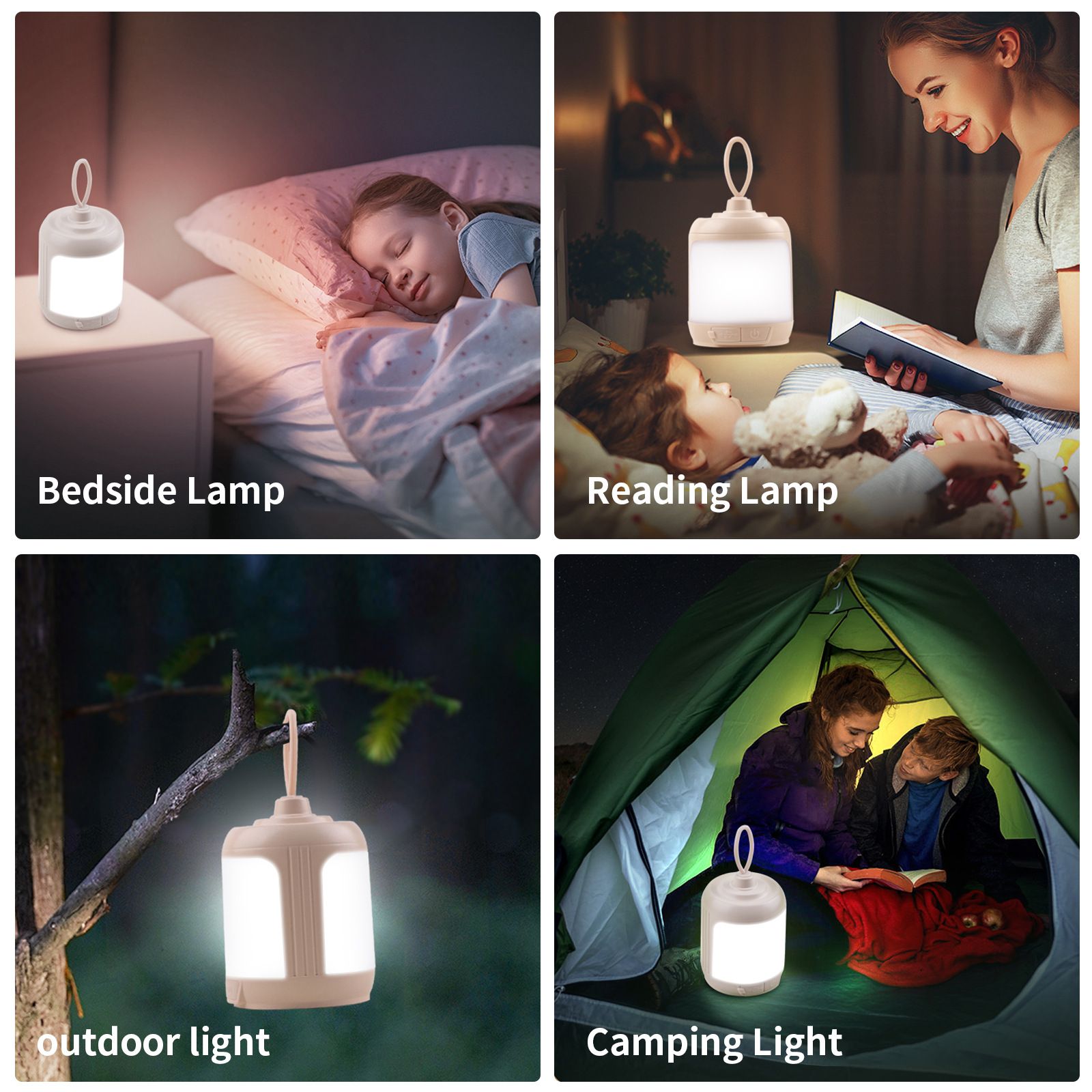 Mini outdoor camping light Atmosphere light USB charging led ultra bright lighting Tent light Portable lamp White + warm light view 2