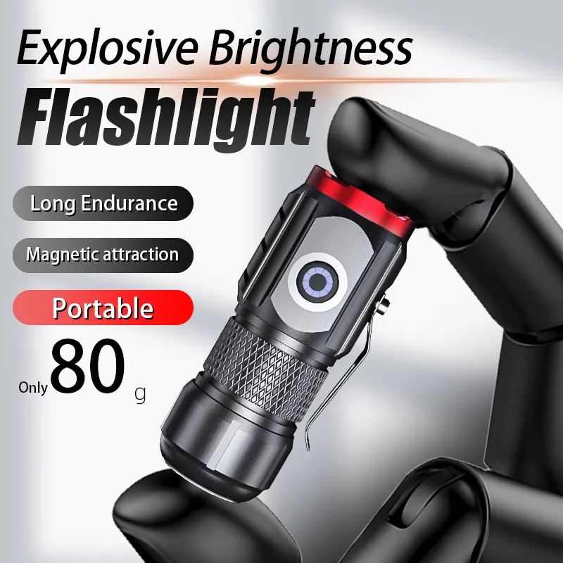 Picture of LED portable super bright outdoor portable charger Camping mini flashlight long shot long endurance flashlight strong light