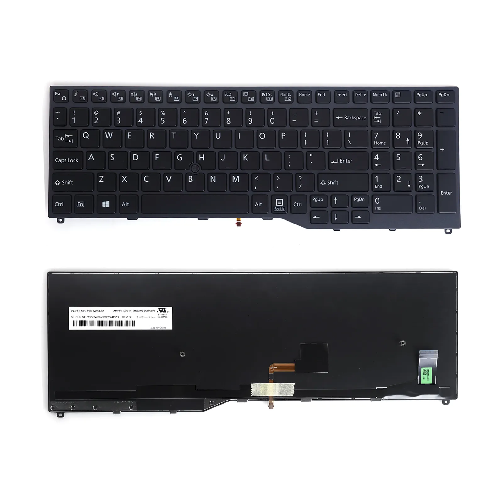 Picture of Fujitsu Lifebook U747 U748 U749 E449 E548 Series Black FRAME （With Point stick）