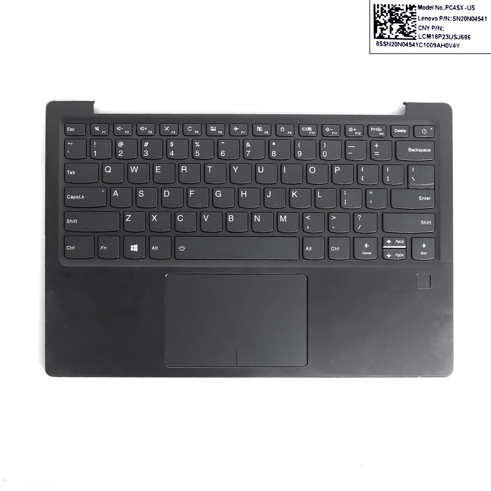 Picture of Lenovo ideapad 720s-13IKB palmres with US Backlit keyboard case Upper cover BLACK