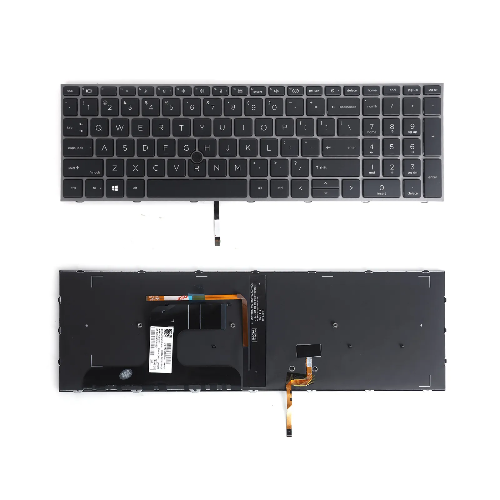 Picture of HP ZBOOK 17 G7 17 G8 ZBOOK Fury 17 G silver FRAME BLACK(Backlit With Point Stick Win8) OEM