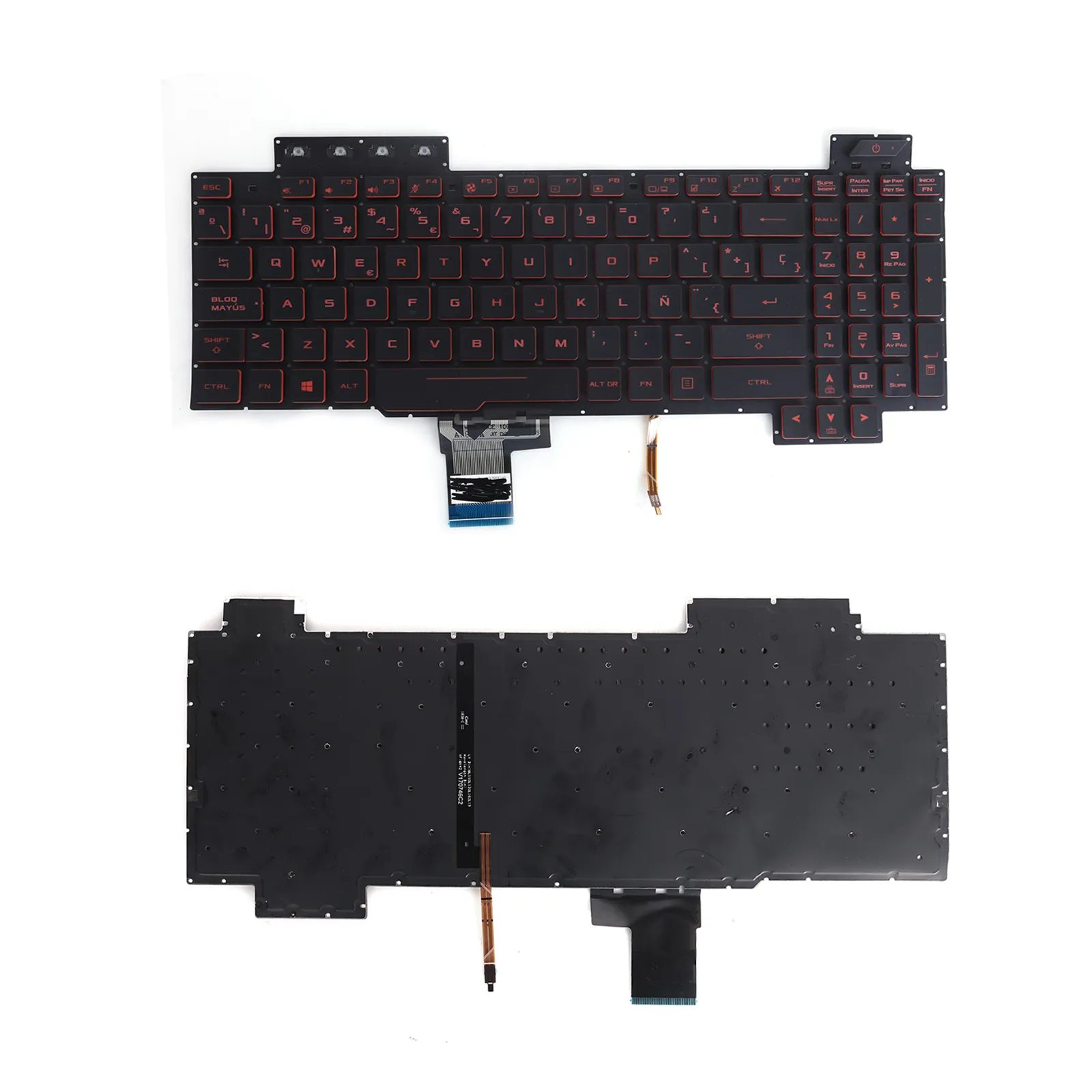 Picture of ASUS  FX505  FX504  FX705  FX80 backlit, black red lettering with red border