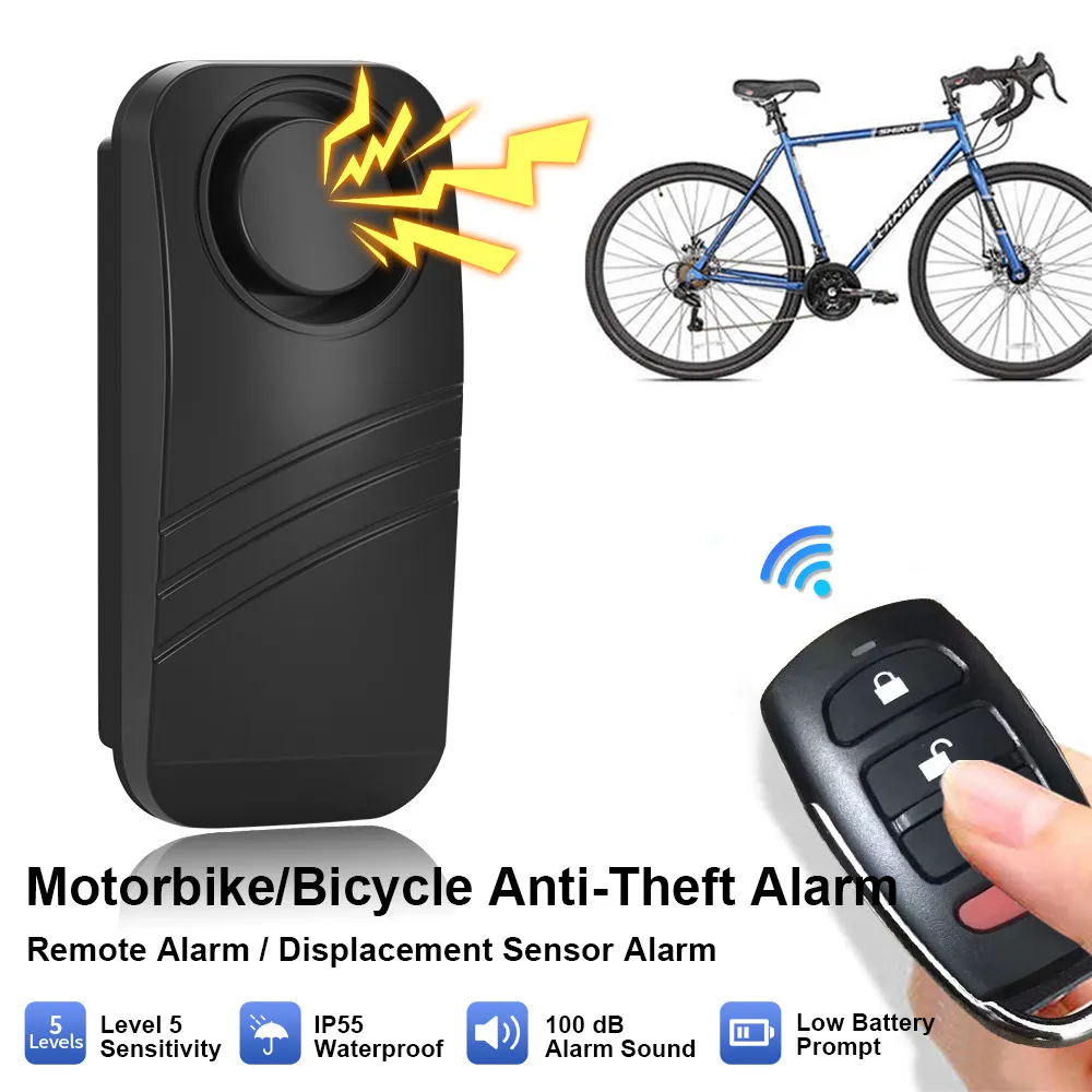 Picture of Electric vehicle anti-theft alarm Displacement alarm vibration anti-theft anti-theft waterproof dustproof search IP55 100 dB alarm sound 5 gear adjustment