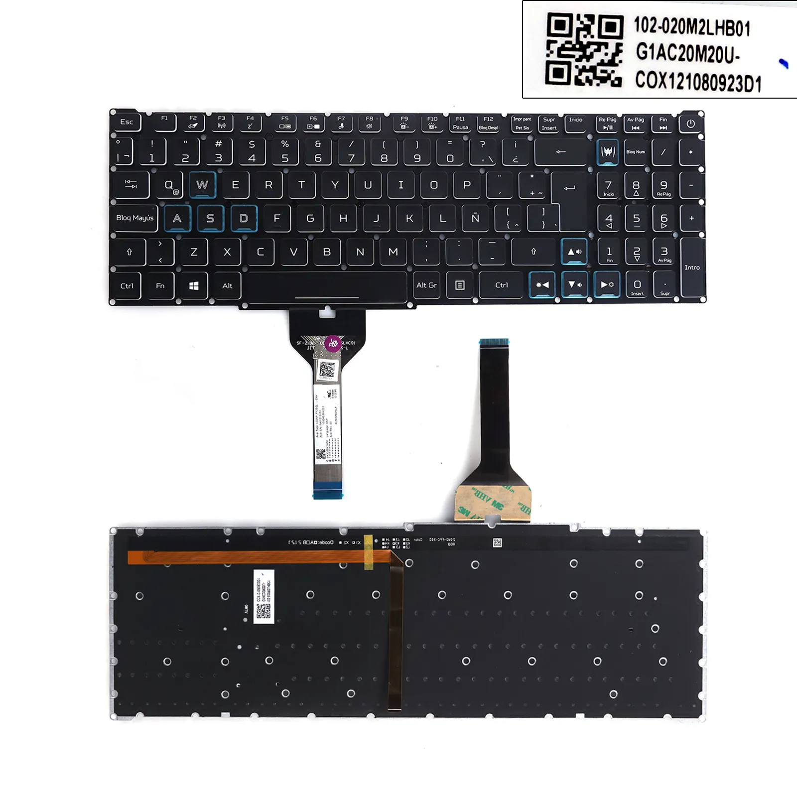 Picture of Acer Nitro-4 an515-54 an515-43 an517-51 an715-51 BLACK ((without FRAME ，Blue crystal key cap，Backlit  WIN8 ) Without Foil