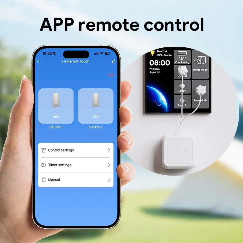 Picture of tuya APP touch screen finger robot dual control Bluetooth Doodle intelligent remote control timing screen clicker